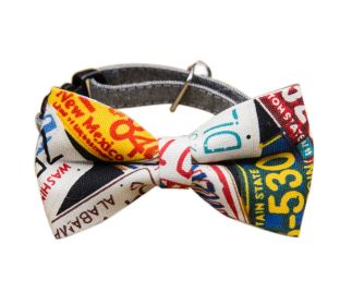 Adjustable Printed Small Dog Cat Neck Tie Gentleman Dog Collar 6-11 Inches