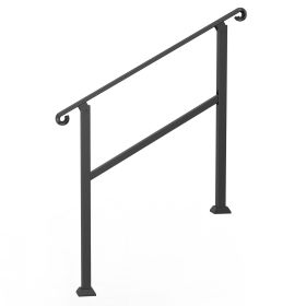 VEVOR Handrails for Outdoor Steps, 2-3 Step Stair Hand Rail & Indoor Railing Kit, Railings for Outside Steps with Installation Kit