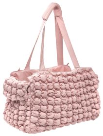 Pet Life 'Bubble Vogue' Ultra-Plush Fashion Designer Pet Carrier (Color: PINK)